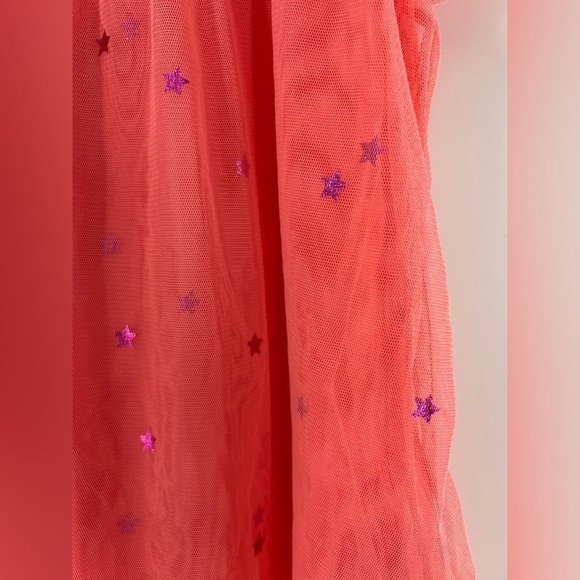 TUCKER & TATE TULLE CORAL STRAWBERRY SPARKLE STAR DRESS MADE IN INDIA - Picture 8 of 10